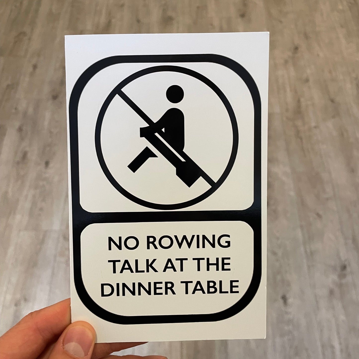 No Rowing Talk Card