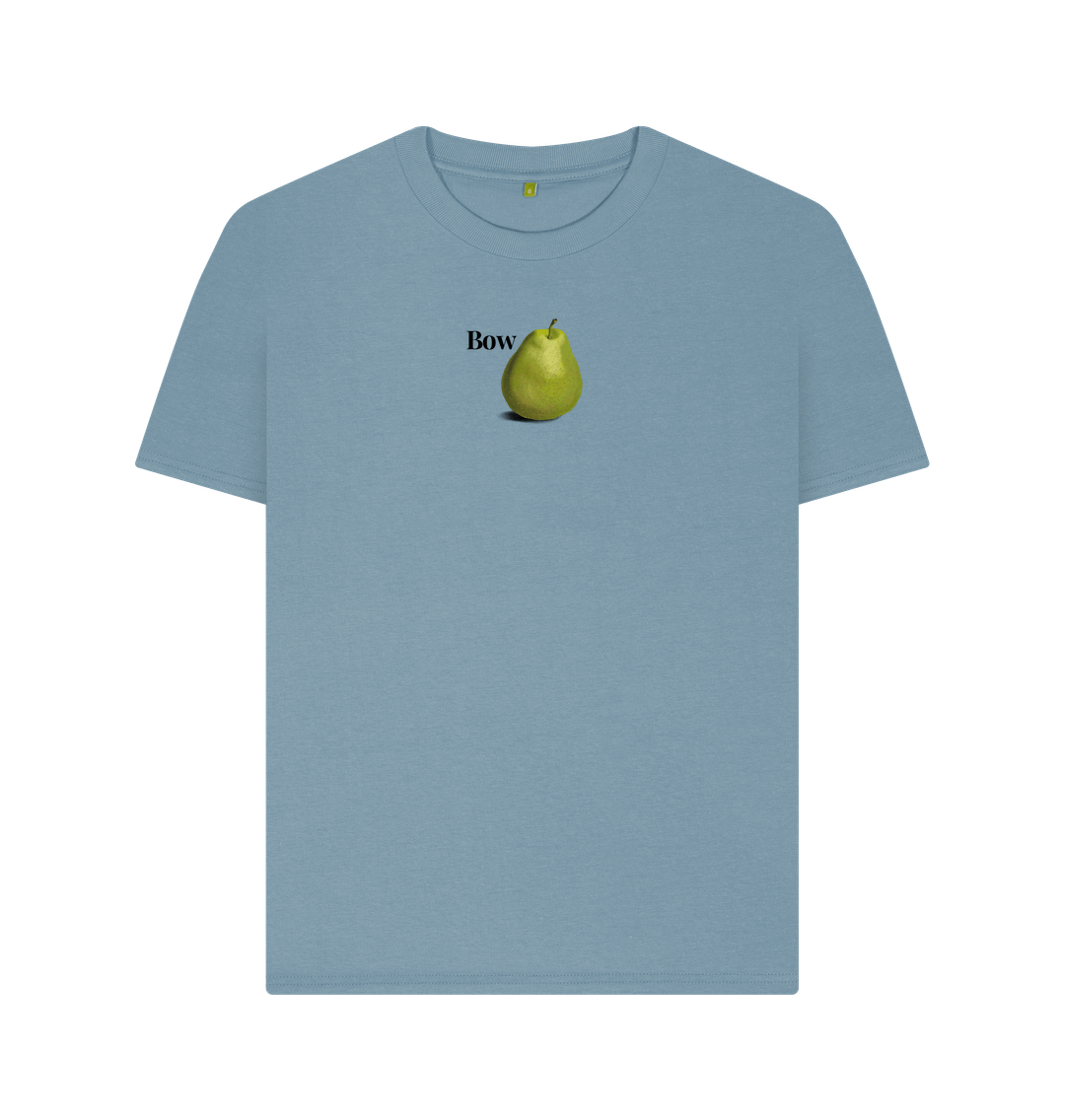 Stone Blue Bow Pear T-Shirt - Women's