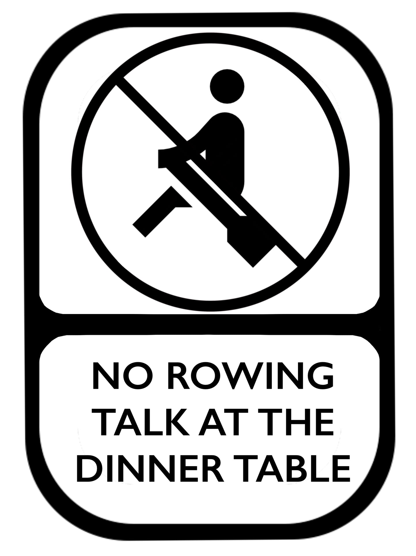 No Rowing Talk Card